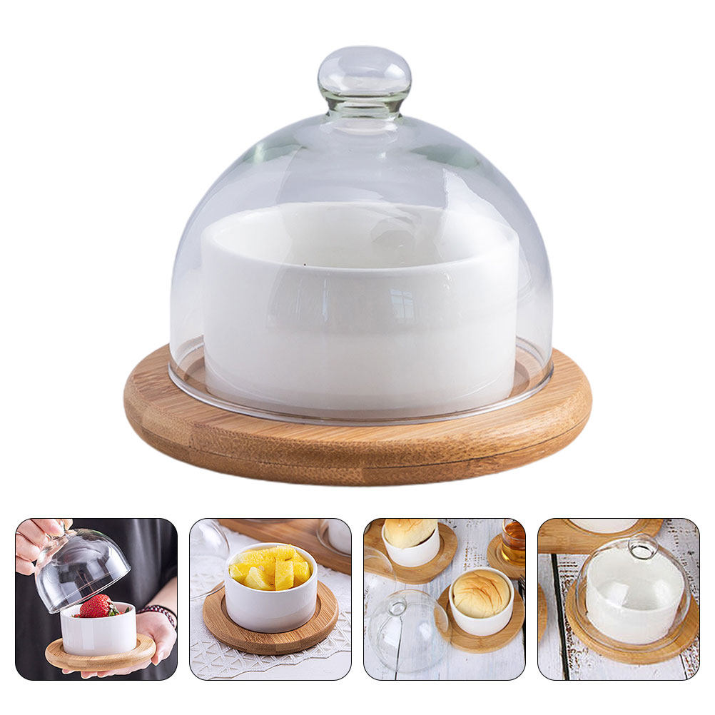 Plastic Dome Clear - Zestaw ceramicznych misek do sałatek z